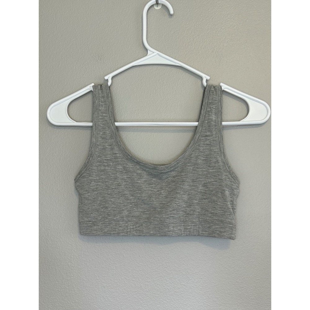 Huha Sporty Mineral Bralette Gray TENCEL Wireless Bra Size Small Comfort